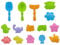 15pcs Sandformen Set süßer Cartoon Safe Fun Sand Spielzeug Bildungs- und Lernspielzeug für Jungen Mädchen Kinder