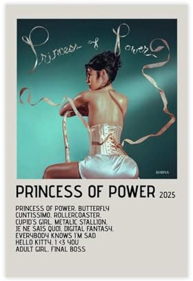 XSWASDC Leinwandposter Marina And The Diamonds, Motiv: Prinzessin der Macht, Schlafzimmer, Dekoration, Landschaft, Büro, Raumdekoration, Geschenk, 30 x 45 cm