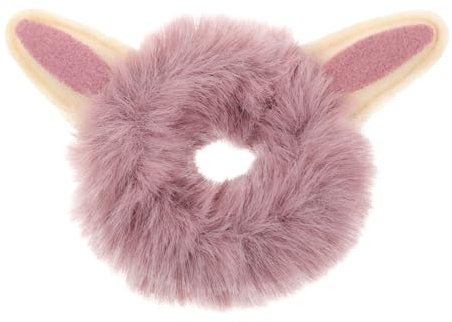 SOPOTUTU Plüsch Haargummi Kinder Elastisches Haarband Mit Flauschigem Kunstfell Bommel Cartoon Haaraccessoire Für Herbst Winter Wald Look Vielseitig Als Haargummi Armband Halskette