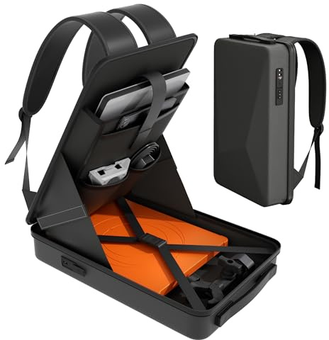 RVMARINEPAT Starlink Mini Backpack Hard Shell Protective Carrying Case Starlink Mini Accessories for Power Cable & Battery Adapter with TSA Lock Waterproof Travel Bag for Outdoor Camping