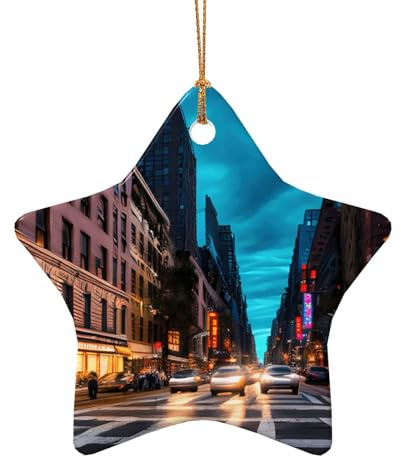 Streets Of New York City Christmas Ornament, Christmas Tree Decorations, Holiday Decor And Xmas Gifts Ideas