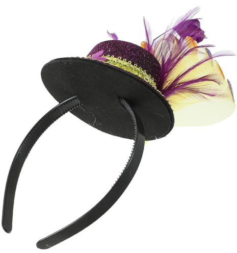 PRETYZOOM Fedriger Karneval Stirnband mit Top Hat Design Leichtes Rutschfestes Party-haaraccessoire für Frauen Eleganter Fascinator für Fasching Halloween und Festliche Anlässe