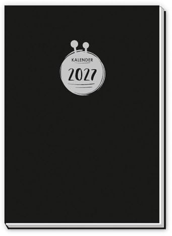 Trötsch Taschenkalender A7 Schwarz 2027: Mini-Terminkalender