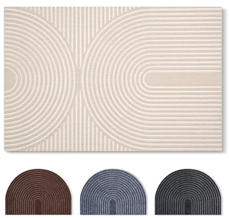 Tuocal Fußmatte 60x90cm, rutschfeste Maschinenwaschbare Schmutzfangmatte, Teppich Wohnzimmer Innen und Außen Türmatte, Wasserdicht Fussmatte für Eingang, Flur, Haustür