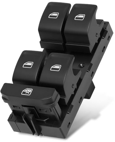 GraceGalaxy Interruptor de elevalunas 5E0959857E delantero izquierdo para S-ko-da O-cta-via 2013-2017, Fabia 2015-,5E0959857 5E0959857A