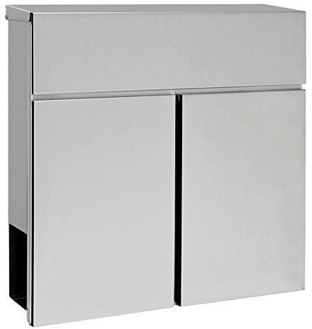 V2Aox Edelstahl Modern Briefkasten Wandbriefkasten Postkasten Zeitungsrolle Zeitungsfach