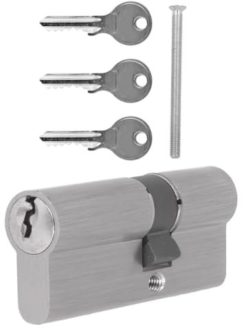 Standard Schließzylinder Zylinderschloss Knaufzylinder mit 3 Schlüssel, Ausführung:Profilzylinder, Größe:A40 B50