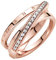 PANDORA Ring durchkreuzendes Dreifachband rosévergoldet 189057C01 PANDORA Ring durchkreuzendes Dreifachband rosévergoldet 189057C01-50