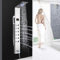 Huin Ensemble de robinet de douche de bain en acier inoxydable de panneau de douche à affichage numérique multifonction, colonne de douche de tour avec jets de massage corporel