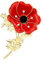 Poppy Pins, Broche Coquelicot, Écharpe Cape Châle Fermoir À Boucle Pin pour Hommes Femmes Broches Décor Costume