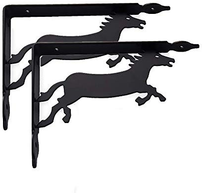 EMZJ Staffa per mensola 2 Pezzi Di Staffa Divisoria Fissa ad Angolo Retto per Treppiede in Ferro Battuto La Capacità Portante è Di Circa 40 Kg/Nero / 240mm