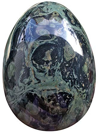 favoramulet Poliertes Steinei für Ostertag, Palm/Pocket/Worry Enegry Healing Crystal Display Sphere Figur Fengshui, Kambaba Jaspis 4,6 x 3,3 cm