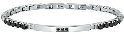 Morellato Herren Armband, TENNIS Kollektion, aus Edelstahl, Zirkone - SAEV47