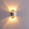 HOFSTEIN Wandlampe Baltimore, eckige Wandleuchte aus Metall in Aluminium, 1- flammiger Wandstrahler mit Lichteffekt, 1 x G9, moderne Zimmerlampe mit Up&Down-Effekt,ohne Leuchtmittel