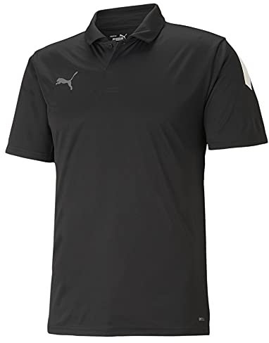 PUMA Herren Teamliga Sideline Polo Shirt, schwarz / weiß, X-Groß