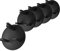 Norjews 20 Pack Plug Socket Covers UK, Child Safety Plug Socket Sovers Baby UK, Socket Protectors for Sockets UK - Black