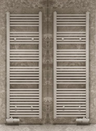 MC Heat Premium Badheizkörper 700x1800 mm - Handtuchwärmer mit flexiblem Anschluss Links/Rechts - Moderne Badheizung mit Mittelanschluss