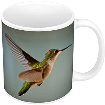 Tasse mit Kolibri, Grün