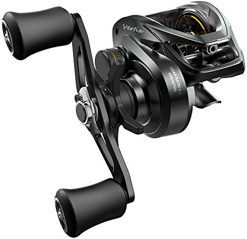 Tempo Vertix LP, mulinello da pesca innovativo ad alta tecnologia, con cuscinetto a sfera 9+1, resistenza in fibra di carbonio da 9,1 kg, potente e durevole, con rapporto di trasmissione 6,6:1