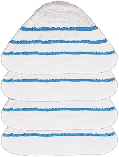 SPARES2GO Washable Microfibre Cover Pads Compatible with Goodmans 10-in-1 Steam Cleaner Mop (Pack of 4)