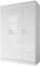 ELEGANT 3 Door Wardrobes with Hanging Rail and Storage Shelves Modern Large Clothes Cabinet for Bedroom Furniture, High Gloss White