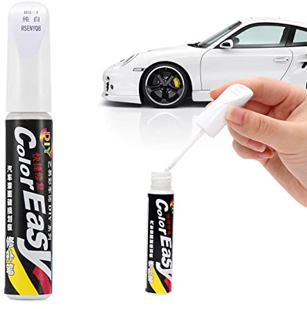 TUKNON Lackstift Auto,Auto Lackstift,Auto Reparatur Lack Auto Pinsel,Lack Reparatur,Auto Kratzer Reparatur Stift,Lackstift Auto Lack Reparatur für Auto Kratzer Reparatur,1 Stück (Weiß)