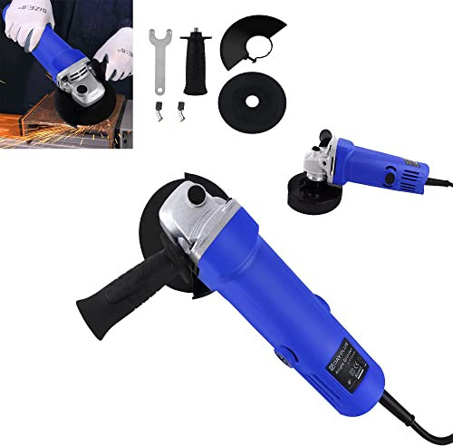 Mini Electric Angle Grinder 115mm, 900W with 5PCs Cutting Discs Multifuction Corded Electric Angle Grinder for Tile Soft Metal Grinding Polishing
