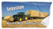 Unikatolo Badetuch Traktor mit Name 70 x 140 cm, Strandtuch Geschenkidee Geburtstag Landwirt Bauer Männer Jungs Trecker Führerschein grün personalisiert