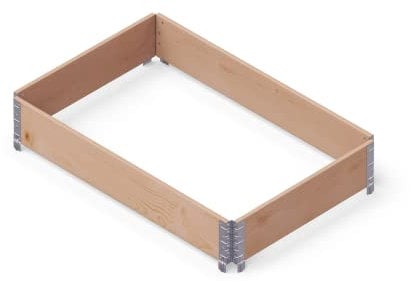 Upyard GardenBox – Moderno bancal Elevado de Marco de palé – bancal Elevado Modular de Madera para jardín y terraza – Certificado PEFC, 120 x 80 x 19,5, marrón