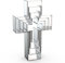Kreuz-Ausstechformen-Set in verschiedenen Größen – 12,7 cm, 10,2 cm, 7,6 cm, 5,1 cm – Kreuzförmige Plätzchen-Tonausstecher, Keksausstecher, Fondantform für christliche, religiöse Taufe, Weihnachten,