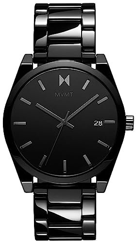 MVMT Analog Quarzuhr für Herren Kollektion Element mit Edelstahl-, Leder oder Keramikband