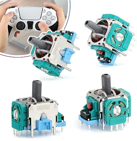 RongZy 4 Stück Elektromagnetischer Joystick Kompatibel mit Play Station 5 PS5 Kontroller Joystick Analog Daumenstab Thumbstick Reparatur Kit Ersatz(Controller)