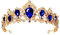 Prinzessin Tiara Kristall Krone Damen,Blau Strass Krone, Hochzeit Tiara Kristall Strasssteine ​​Tiara Krone für Frauen Mädchen Kristall-Damen-Haar-Krone Strass Kristall Königin Tiara