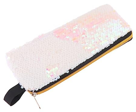 Ciieeo Glitzer Federmäppchen Stift-Organizer-etui Paillettenbeutel Glitzer Wendemäppchen Federmäppchen Federmäppchen Tragbare Stifttasche Handstift Reißverschluss Muschelschale Handtasche