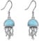 ONEFINITY Quallen Ohrringe 925 Sterling Silber Larimar Quallen Strand Ohrringe Schmuck für Frauen…