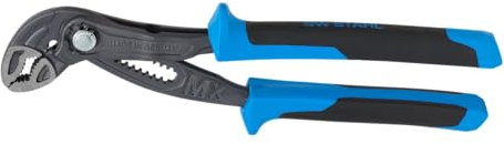 SW-Stahl 42935L Wasserpumpenzange 240 mm I Wasserpumpenzange mit Druckknopf verstellbar I Pumpenzange mit Klemmschutz und doppelte Verzahnung I DIN ISO 8976 I Wasserpumpenzange für Armaturen