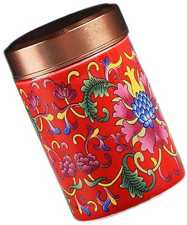 ABOOFAN Teedose aus Emaille zuckerdose Mit Deckel Lagertank Aufbewahrungskiste Container reisen Versiegeltes Glas Metall