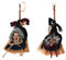 JOINPAYA 2 Piezas Colgante De Escoba De Halloween Decoración De Brujas Escoba De Bruja De Bambú Colgando Favores De Halloween Juguete Volador Figuras De Brujas De Halloween La Bruja Ropa