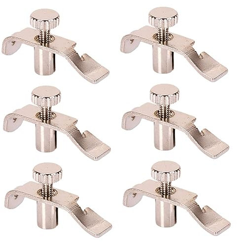 NUSITOU 6 Pcs Stainless Steel Erhu Fine Tuners String Adjusters for Precise Tuning Silver Adjustment Tools for Erhu String Instruments