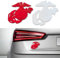 deemars Auto 3D Abziehbild Aufkleber, US-Marine-Corps-Autoemblem, Universal Zinklegierung Dekorative 3D Logo Aufkleber, Autozubehör USMC Aufkleber Passend für LKW Pickup Motorrad (Rot)