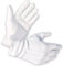 OQKAHIV 1 Paar Weiße Nylon Handschuhe mit Druckknopf, Ideal für Formelle Smokings, Zeremonielle Teamuniformen, Weihnachtsmann, Abendgarderobe, Cosplay und Schmuckinspektion, Ergänzung für jedes Outfit