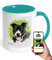 Personalised Mug with Artistic Pet Portrait of Your Dog Handmade from Photo, Unique Custom Personalised Dog Gifts for Dog Lovers