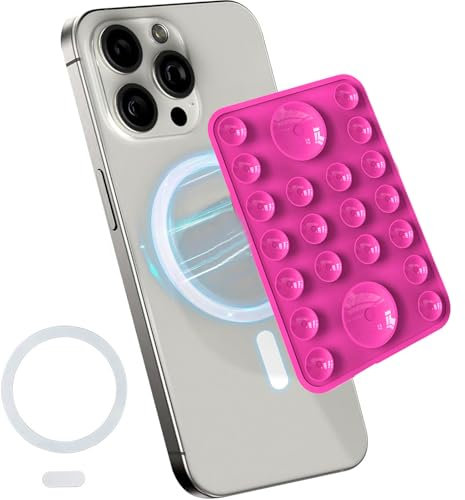 mengger Ventosa per Telefono, Ventosa Telefono Ventosa per Cellulare Custodia per Telefono con Ventosa Supporto per Supporto per Magsafe Magnetica Ventosa per Telefono per Tutti i Modelli di Telefono