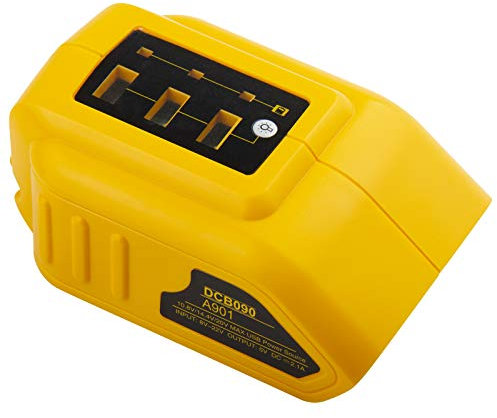 LabTEC USB Battery Adapter for Dewalt DCB090 10.8V/14.4V/20V, Battery Converter for Dewalt DCB200 DCB201 DCB203 DCB204 DCB205 DCB206 DCB209 DCB120 DCB127 Li-ion LXT Tool Battery