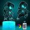 AOUGO Spiderman LED Kinder Nachtlicht - 3D Superhero 2 Styles - Smart Touch 7 Farben und Fernbedienung 16 Farben Farbwechsel dimmbar Tischlampe, Junge Spiderman Spielzeug Nachtlicht (Weiß)