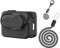 HUYUAWA Silicone Protective Case Compatible with Insta360 GO 3S Sleeve Case Cover Lens Cap with Lanyard for Insta 360 GO 3S Action Camera Accessories (Black)