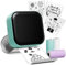 Omezizy Mini Drucker, M02X Druck Buddy Mini Thermodrucker für 53MM, Mini Drucker für Smartphone für Bullet-Journal, Studiennotizen, Listen, Fotos mit 3 Papierrollen - Grün