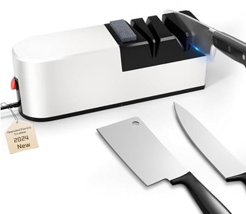 Electric Knife Sharpener, 5 in 1 Knife Sharpening System with Straight Blade