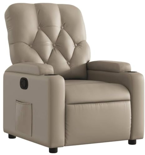 Hommdiy Relaxsessel,Wohnzimmer Manuelles relaxsessel Cappuccino-Braun Kunstleder