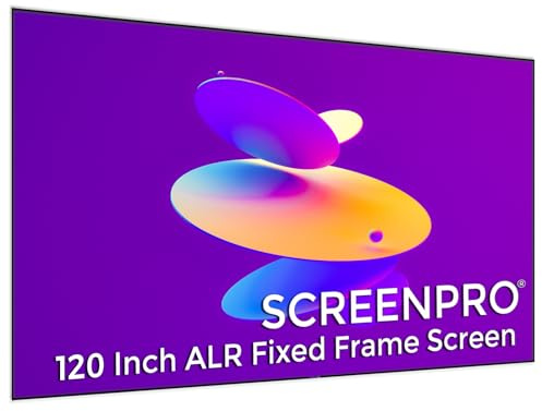 120 Inch Ambient Light Rejection ALR Projector Screen for Home Theater 16:9 4K/8K Ultra Edge Free Fixed Frame Ceiling Light Rejection Screen for Shooting Projector